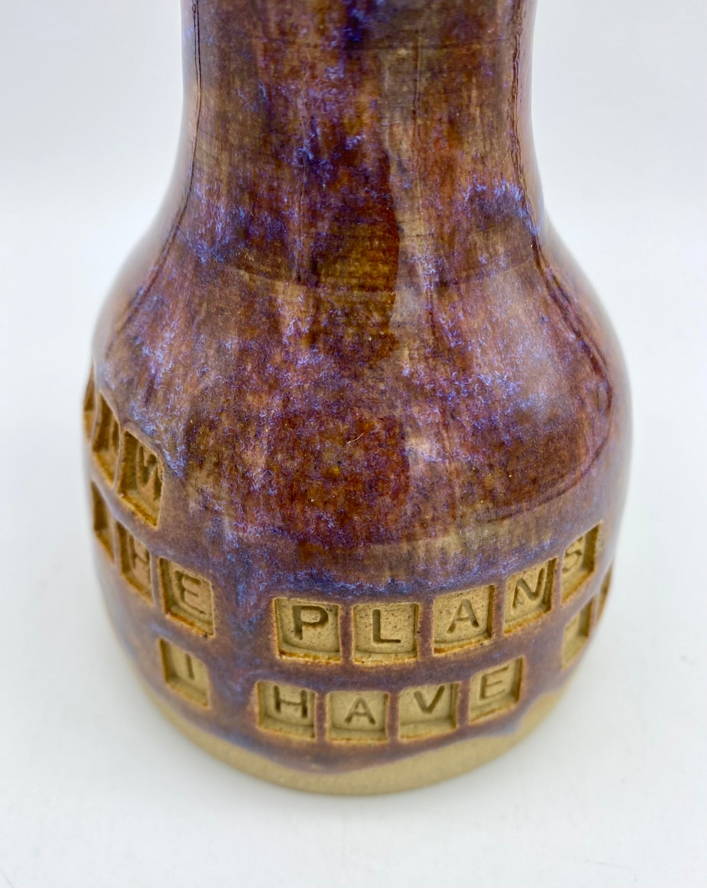 'I know the plans I have for you' Bible verse vase/candlestick