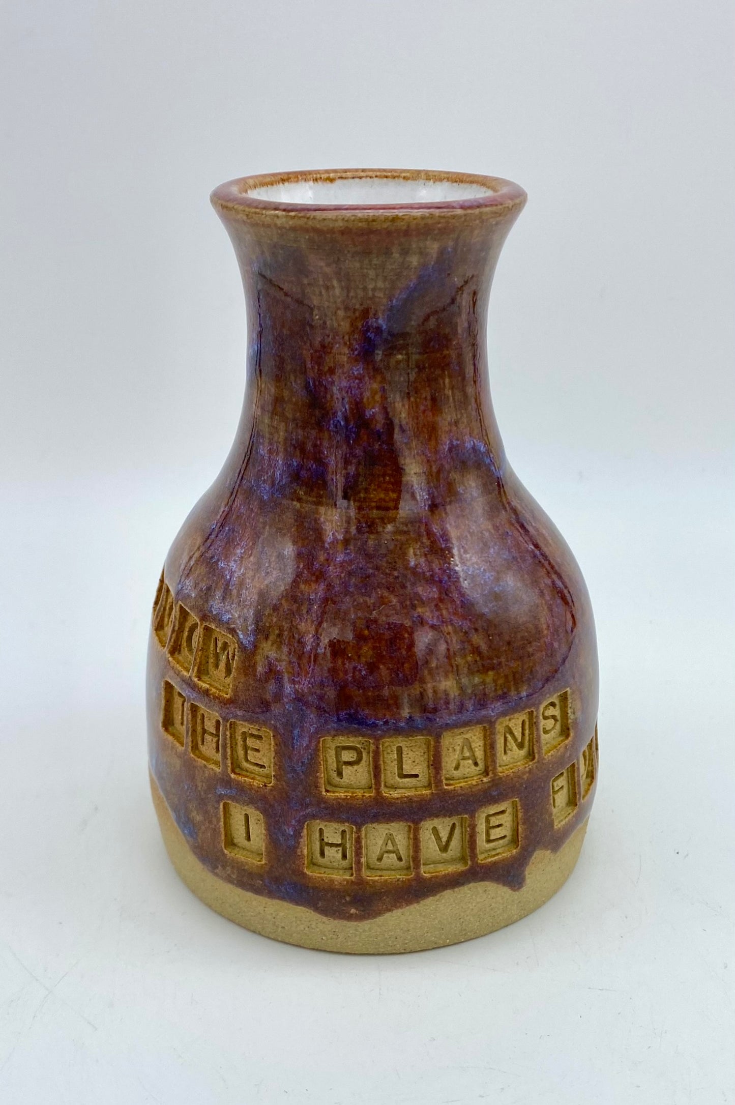 'I know the plans I have for you' Bible verse vase/candlestick