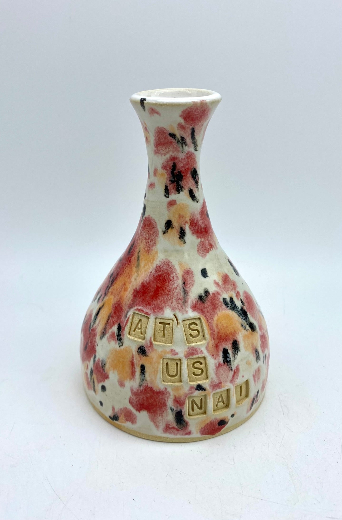 'At's us nai' Northern Irish bud vase