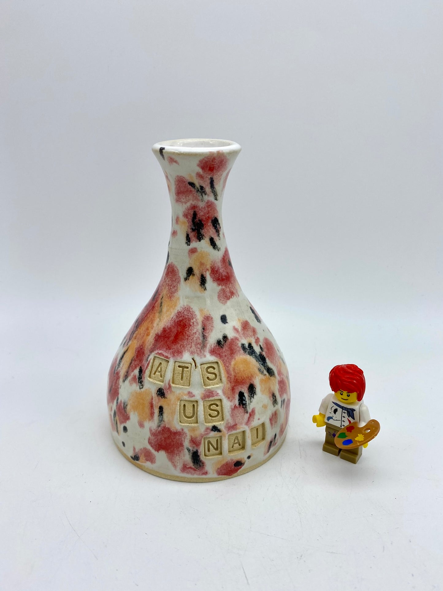 'At's us nai' Northern Irish bud vase