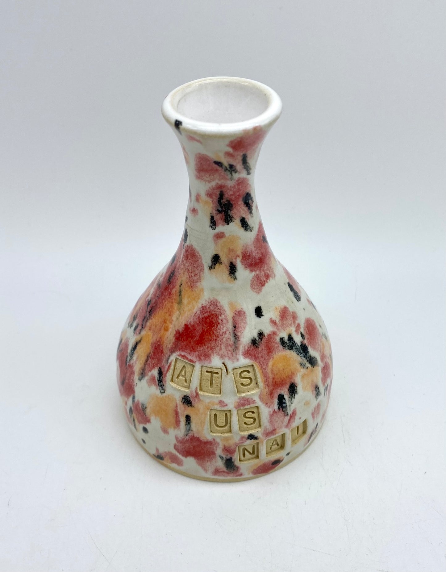 'At's us nai' Northern Irish bud vase