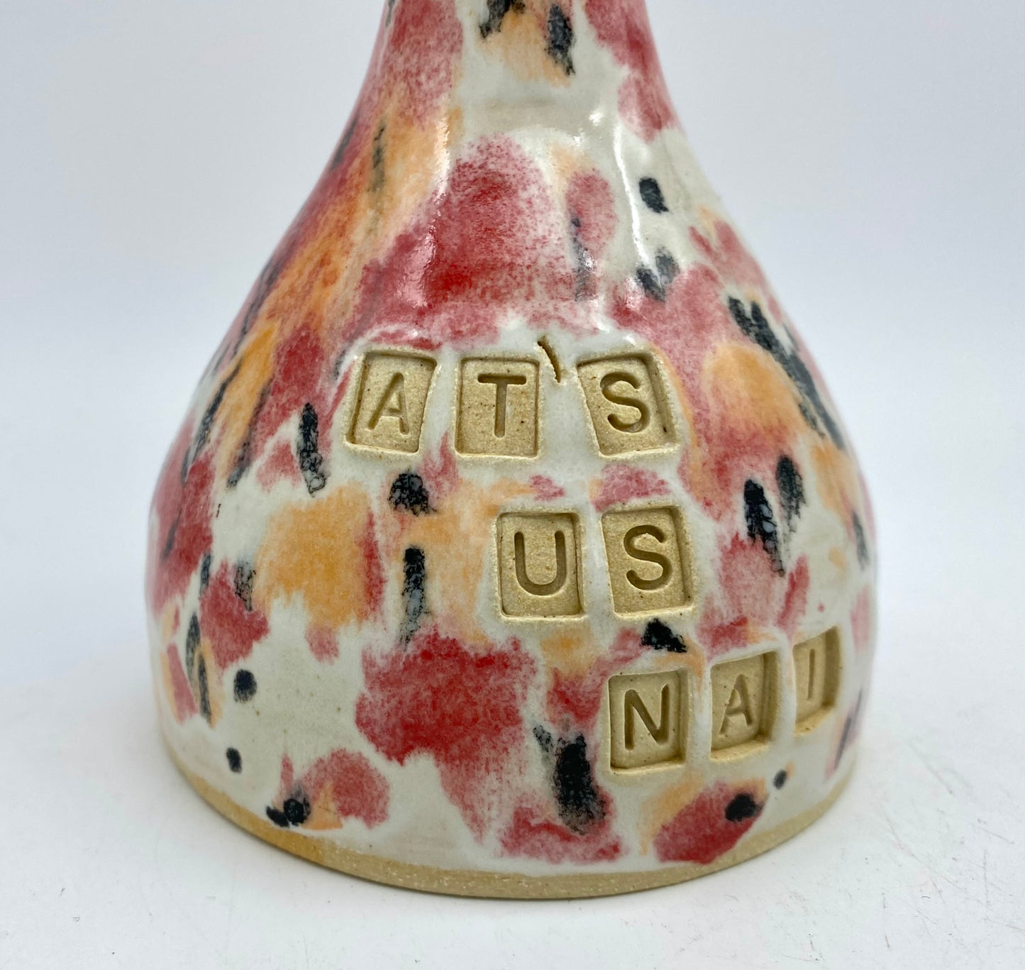 'At's us nai' Northern Irish bud vase