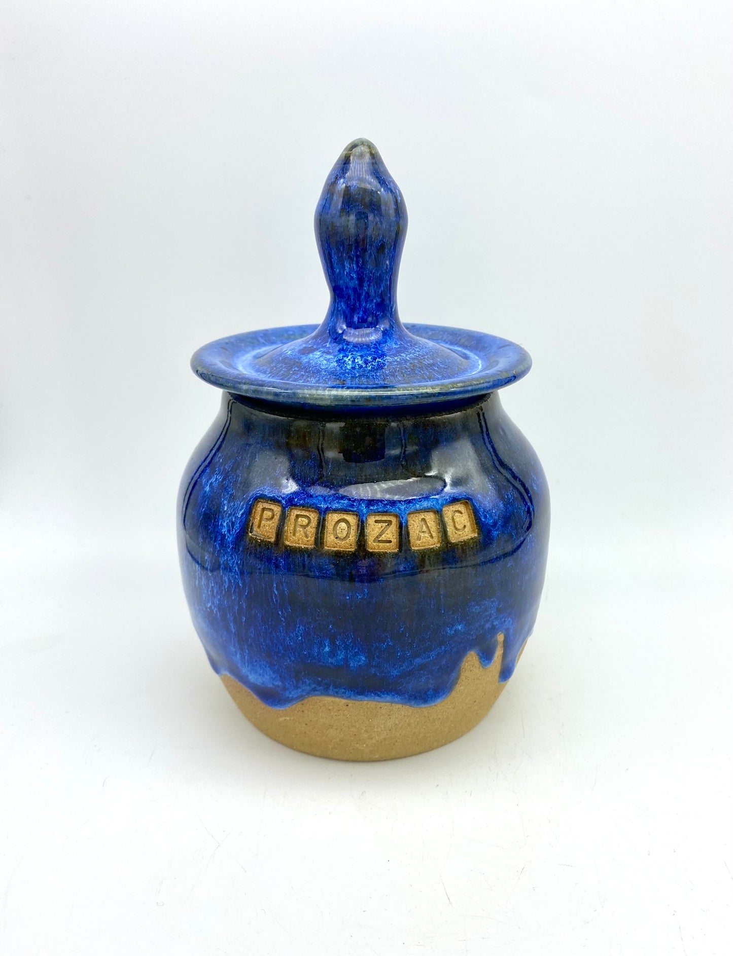 'Prozac' lidded jar - for tea, coffee, toiletries, or decorative