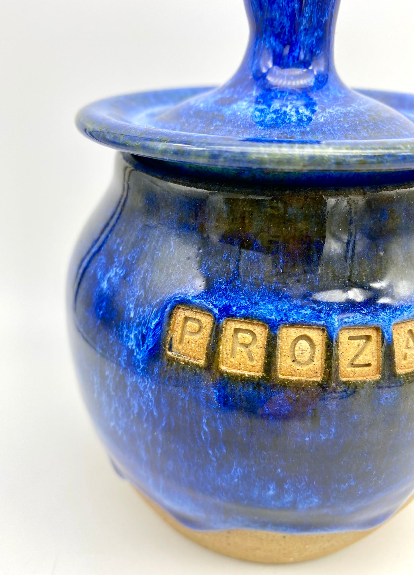 'Prozac' lidded jar - for tea, coffee, toiletries, or decorative