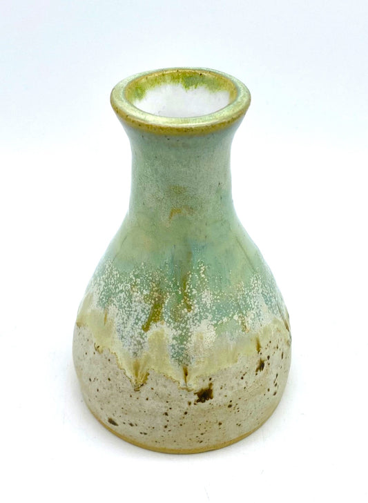 Little bud vase in sage greens