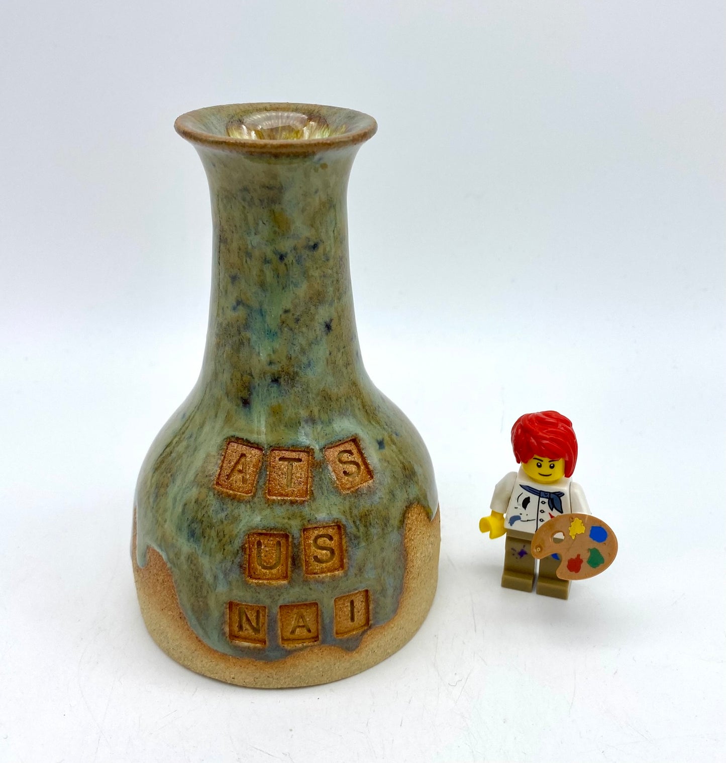 'At's us nai' (that's us now) Northern Ireland bud vase