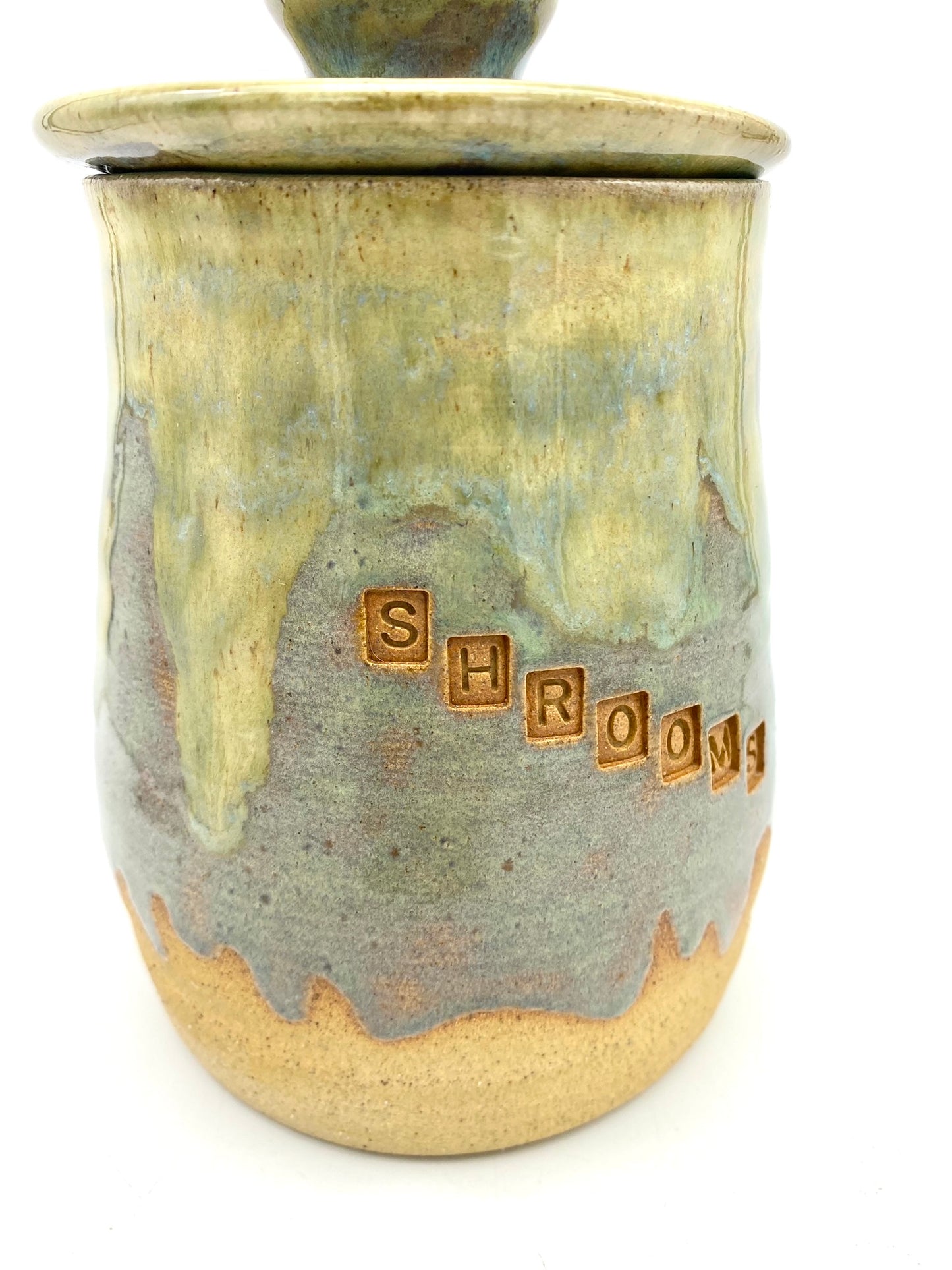 'Shrooms' jar - for tea, coffee, toiletries, or decorative