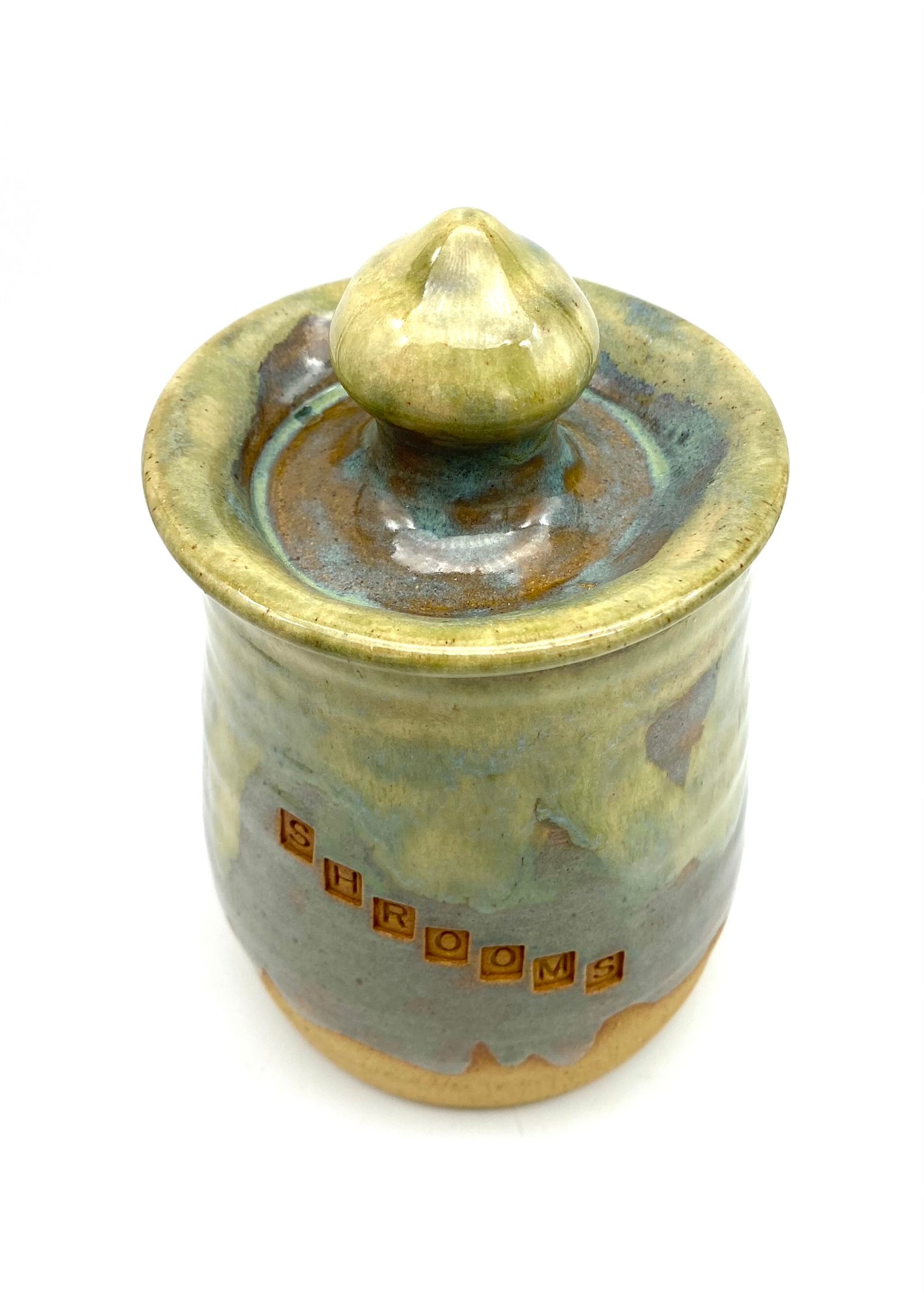 'Shrooms' jar - for tea, coffee, toiletries, or decorative