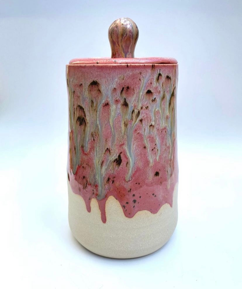 Stunning tall 'drugs' jar for tea, coffee or toiletries