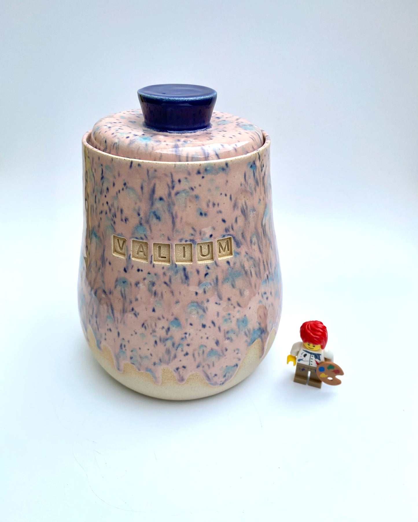 'Valium' lidded jar