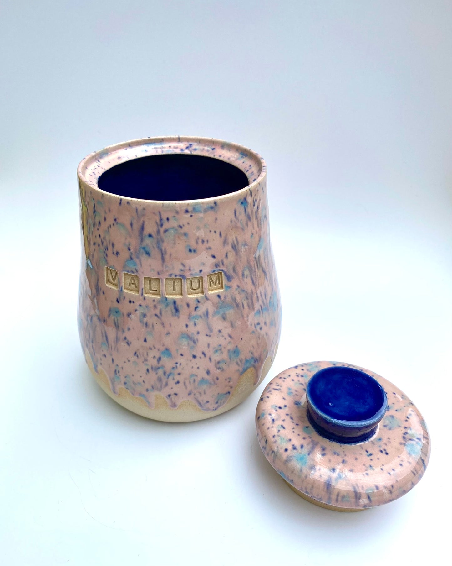 'Valium' lidded jar