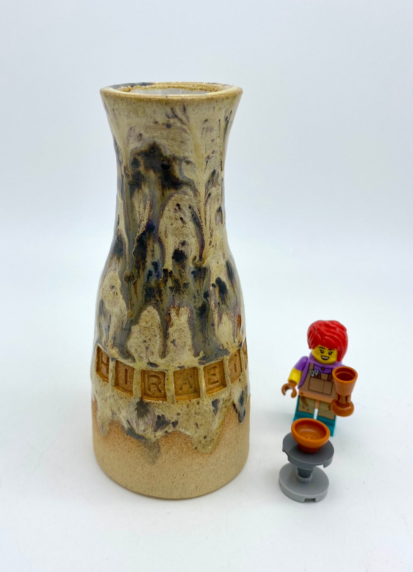 'Hiraeth' bud vase in speckled clay