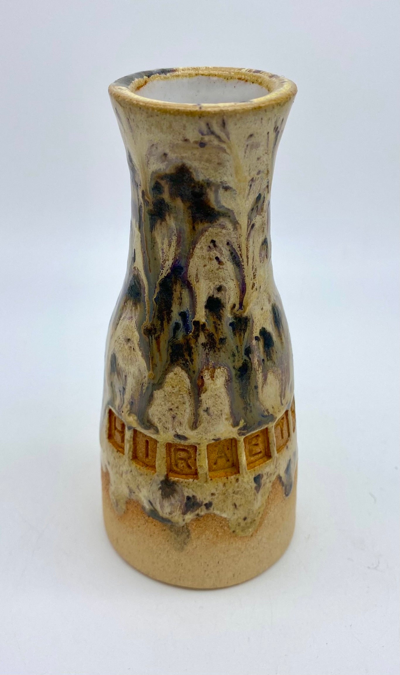 'Hiraeth' bud vase in speckled clay