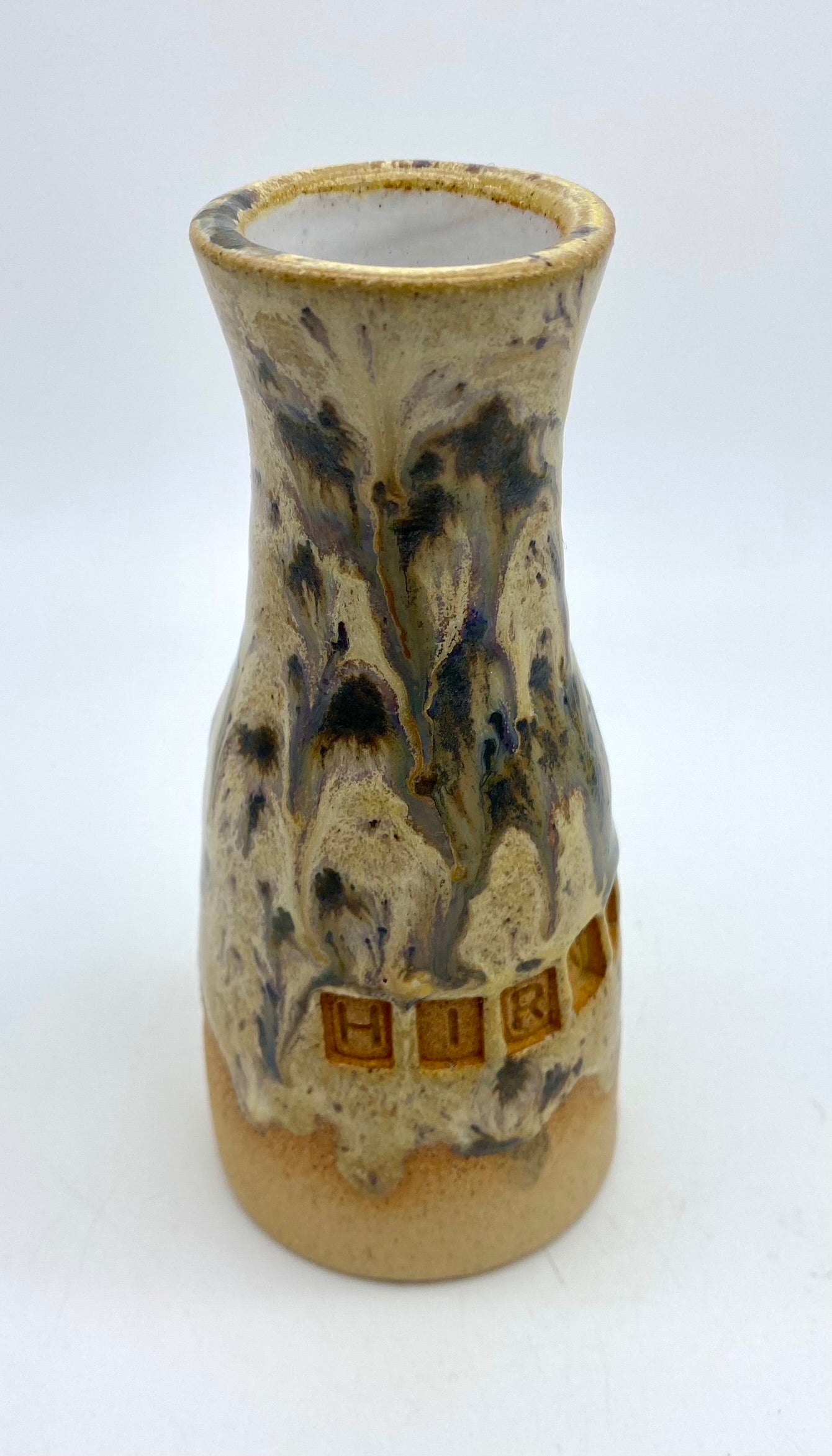 'Hiraeth' bud vase in speckled clay