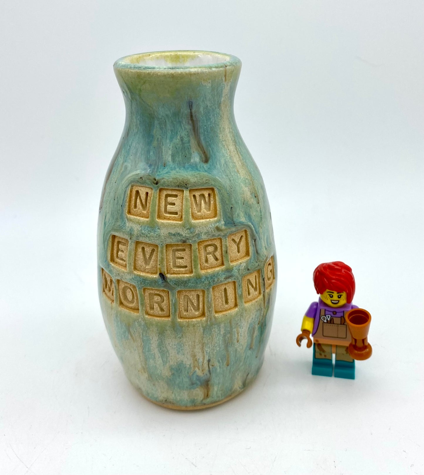 'New every morning' Bible verse bud vase