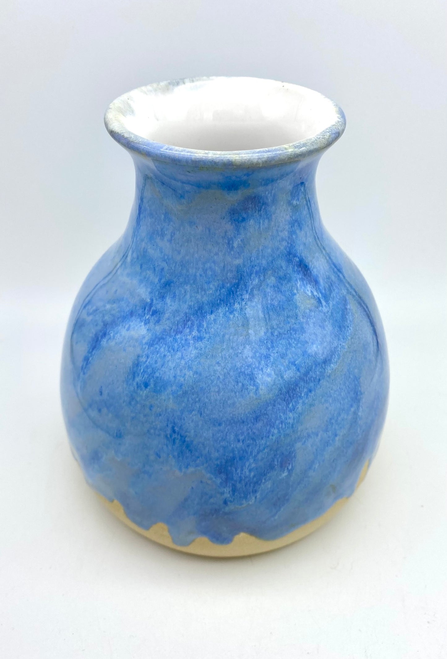 Medium vase in swirly blues