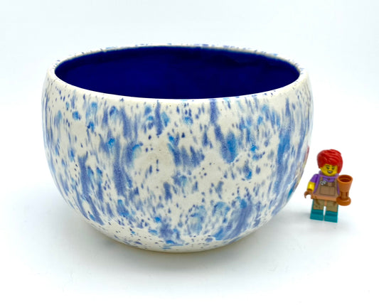 Bowl in speckly blues